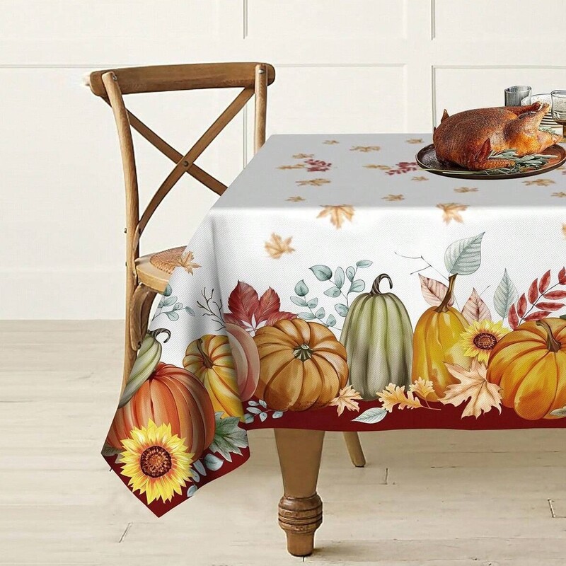 Nauja tarpvalstybinė staltiesė, vandeniui atspari Helovino staltiesė, moliūgas, stačiakampė aukštos klasės dekoracija