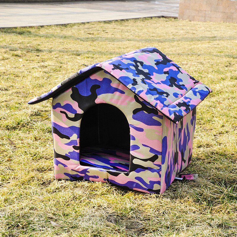 Външно гнездо за бездомни домашни любимци, водоустойчиво и студоустойчиво гнездо за домашни любимци, лятна палатка за котешко гнездо за кучета, оксфордско платнено легло за домашни любимци, подвижно и перещо се