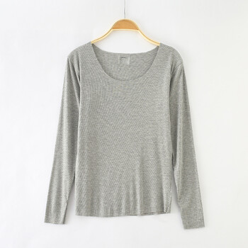 Тениска с дълъг ръкав, дамска, есен 2020, ново дамско облекло, корейска версия, резбована модална риза с тънък долнище, топ дрехи, есенни дрехи