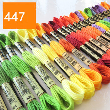 12 8 metrų siuvinėjimo siūlų, medvilniniai siūlai su 447 spalvomis, siuvinėjimo siūlai, rankų darbo aksesuarai, kryželiu siuvinėjimo siūlai, vidpadžiai, siuvinėjimo siūlai