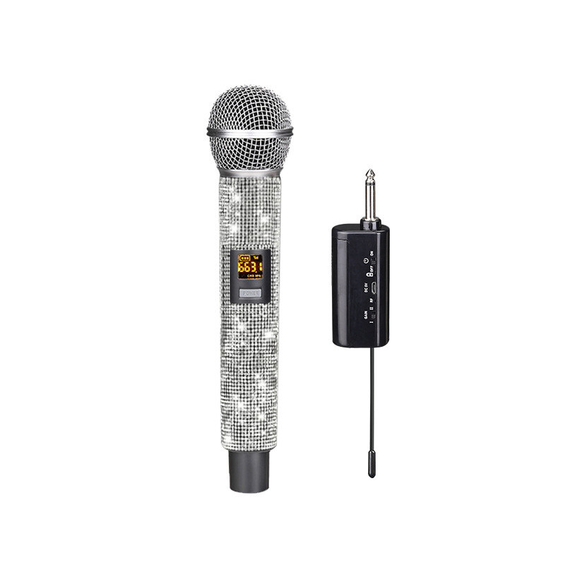 Bezvadu mikrofons viens līdz divi mājas KTV āra audio mikrofoni skatuves karaoke tiešraides profesionāls rokas mikrofons