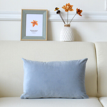 Μαξιλαροθήκη από βελούδο μονόχρωμο, απλό μοντέρνο μαξιλάρι καναπέ, μακριά μέση, μεγάλη μαξιλαροθήκη πλάτης J^
