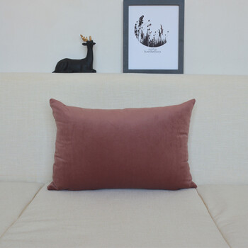 Μαξιλαροθήκη από βελούδο μονόχρωμο, απλό μοντέρνο μαξιλάρι καναπέ, μακριά μέση, μεγάλη μαξιλαροθήκη πλάτης J^