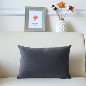 Μαξιλαροθήκη από βελούδο μονόχρωμο, απλό μοντέρνο μαξιλάρι καναπέ, μακριά μέση, μεγάλη μαξιλαροθήκη πλάτης J^