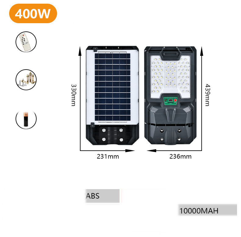 Lampă stradală solară integrată nouă 2025, lampă de grădină, lumină cu inducție pentru corpul uman, lumină puternică pentru exterior, iluminat LED impermeabil