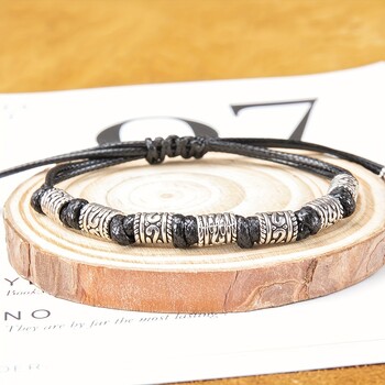 Jaunu retro roku darbs ādas pītu virvju aproču tiešā pārdošana rūpnīcā, vienkāršs stils, Eiropas un Amerikas stils vīriešiem un sievietēm