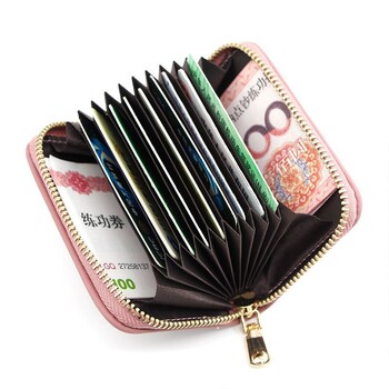 Naiste kaardihoidja, lihtne Korea stiil naisüliõpilastele, multifunktsionaalne väike mündirahakott, lukuga kaardihoidja mitme kaardipesa ja mündihoidikuga