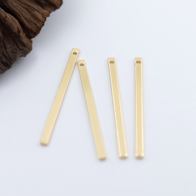 Misiņa taisnstūra kulons 2 gab., tīrs varš, garš pušķīša kulons, mazs kulons, matu sprādze, senlaicīga stila rotaslietu aksesuāri, matu sprādžu materiāls