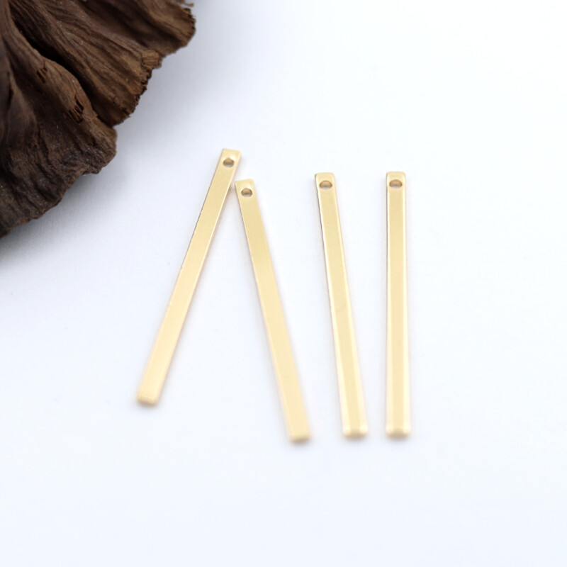 Misiņa taisnstūra kulons 2 gab., tīrs varš, garš pušķīša kulons, mazs kulons, matu sprādze, senlaicīga stila rotaslietu aksesuāri, matu sprādžu materiāls