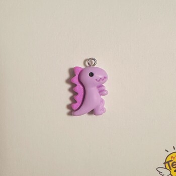 DIY rotaslietu aksesuāri sveķu kulons 10 gab. Simulācijas mini multfilmas jauki mazi dinozauru auskari kulona šarmu radoša dāvana