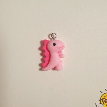 DIY rotaslietu aksesuāri sveķu kulons 10 gab. Simulācijas mini multfilmas jauki mazi dinozauru auskari kulona šarmu radoša dāvana