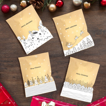 Νέο σετ τσαντών καραμελών για χριστουγεννιάτικες απλές χάρτινες σακούλες σε διασυνοριακό χριστουγεννιάτικο φάκελο