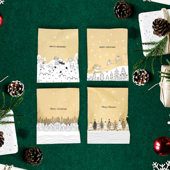 Νέο σετ τσαντών καραμελών για χριστουγεννιάτικες απλές χάρτινες σακούλες σε διασυνοριακό χριστουγεννιάτικο φάκελο