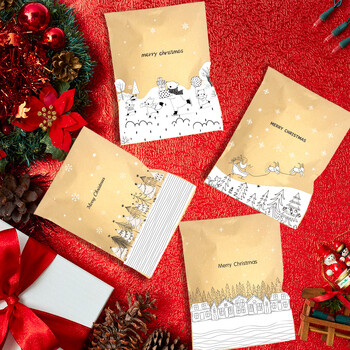 Νέο σετ τσαντών καραμελών για χριστουγεννιάτικες απλές χάρτινες σακούλες σε διασυνοριακό χριστουγεννιάτικο φάκελο