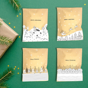 Νέο σετ τσαντών καραμελών για χριστουγεννιάτικες απλές χάρτινες σακούλες σε διασυνοριακό χριστουγεννιάτικο φάκελο