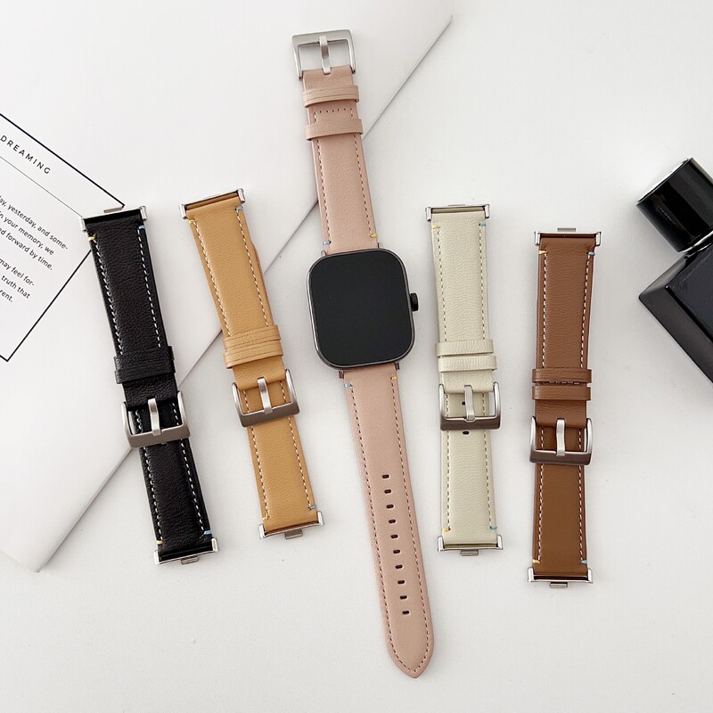 Κατάλληλο για Redmi Watch, Redmi Watch4, λουράκι από δέρμα αρνιού με κλειδαριά