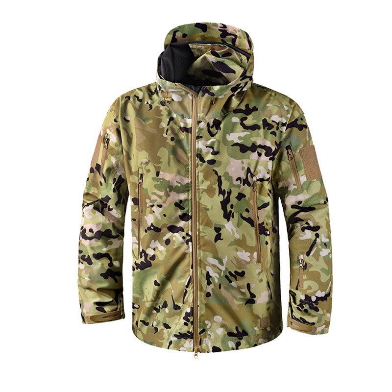 Vīriešu haizivs ādas āra jaka, ūdensnecaurlaidīga taktiskā jaka, militārais fanu apģērbs M65, vēja necaurlaidīga jaka, aukstumizturīgs apģērbs