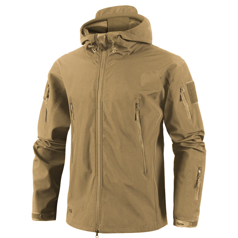 Vīriešu haizivs ādas āra jaka, ūdensnecaurlaidīga taktiskā jaka, militārais fanu apģērbs M65, vēja necaurlaidīga jaka, aukstumizturīgs apģērbs