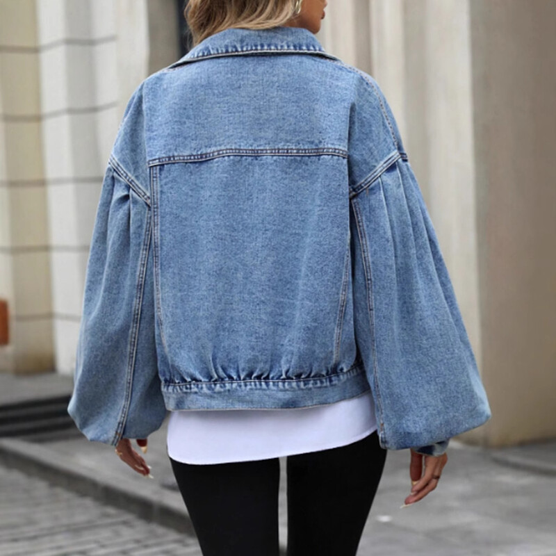 На склад - 20221# Европейски и американски трансгранични INS модерни дамски дрехи гореща разпродажба универсално свободно късо яке модерно дънково яке