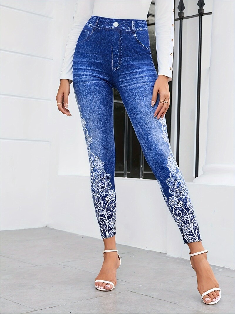 Jednostavne prekogranične joga hlače za žene, fitness hlače visokog struka u kontrastnim bojama, sportske hlače za trčanje na otvorenom