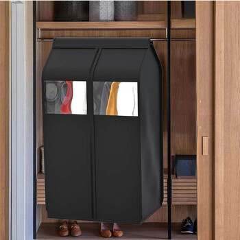 Κάλυμμα ενδύματος με πάχος, μαλακή τσάντα αποθήκευσης, κρεμαστή τσέπη, προστατευτικό κάλυμμα ενδύματος, τρισδιάστατο σετ καλύμματος παλτού βιζόν