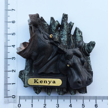 Tarpvalstybinė elektroninė prekyba, pristatymas, Kenijos humanistinis trimatis gyvūnų turizmas, suvenyras, dovana, derva, rankų darbo šaldytuvo magnetas