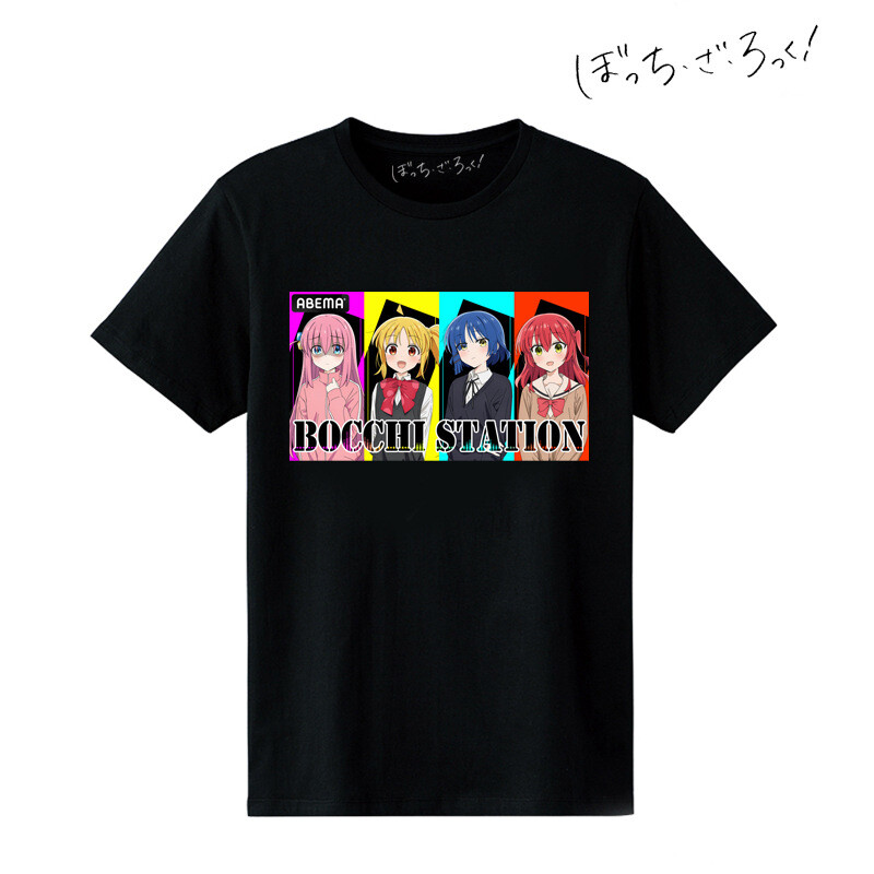 Μπλουζάκι Anime Lonely Rock, μαύρο, σε ιαπωνικό στιλ Goto Ichiri, με κοντά μανίκια και λάστιχο που τυλίγεται γύρω από το κεφάλι