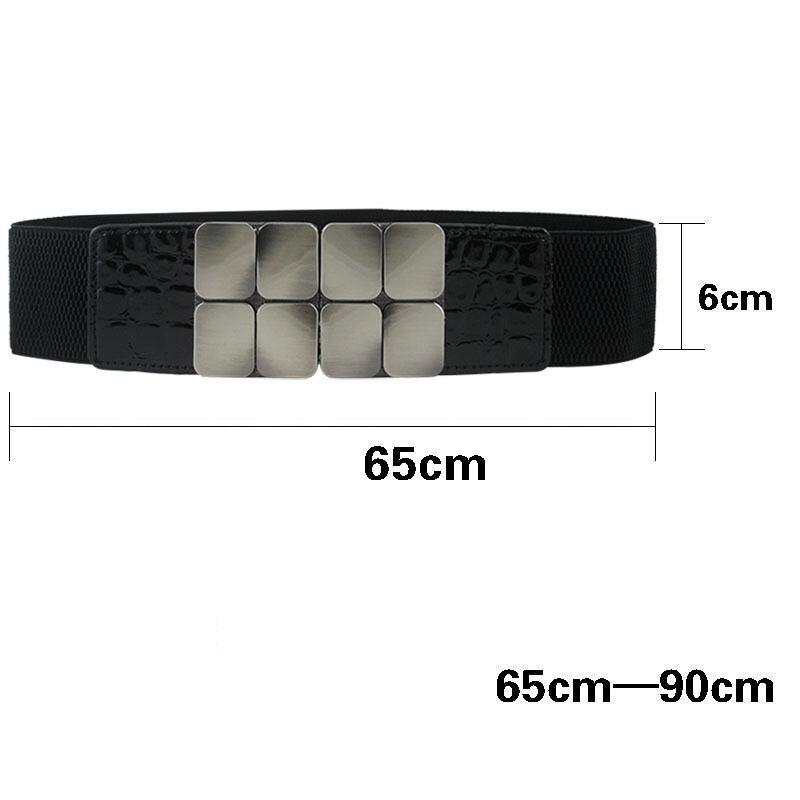 Új, stílusos női öv 2023-ból szoknyadísznek, egyszerű és sokoldalú, koreai fekete bőröv, széles pufidzseki, rugalmas deréköv