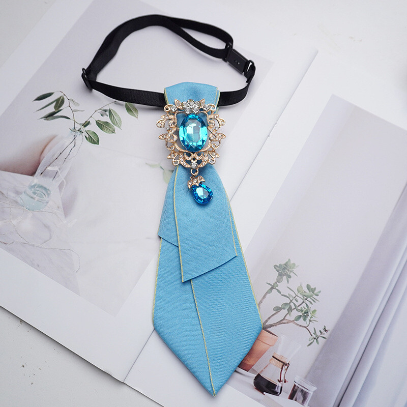 Moteriškas peteliškės formos kaklaraištis, sagė su juostele, marškinių apykaklės puošmena, koledžo, britiško ir korėjietiško stiliaus, kaklaraištis su juostele ir gėle, tinkantis visiems stiliams