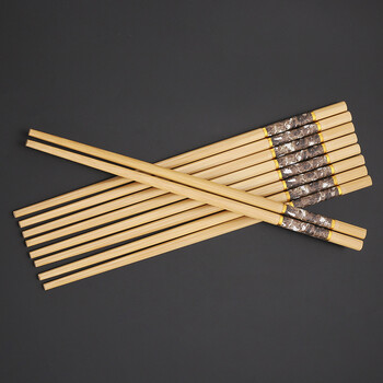 Aukštos kokybės bambuko lazdelės, 5 poros, buitinės, natūralios, buitinės, medžio masyvo lazdelės, neslystančios, atsparios pelėsiui, atsparios aukštai temperatūrai, naujos, nedažytos bambuko lazdelės, stalo įrankiai