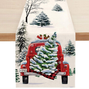 Naujas kalėdinis stalas užsienyje, rankų darbo, tiesioginiai pardavimai, žieminis stalo padėkliukas su sniego senio raštu iš Kalėdų Senelio fabriko tiesioginių pardavimų
