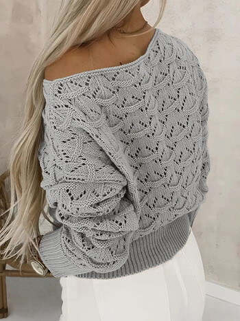 Väliskaubandus üle piiride Euroopa ja Ameerika tootjate poolt, ühe õlaga kampsun, õõnes, lahtine, moodne kootud kampsun, kevad, sügis, talv