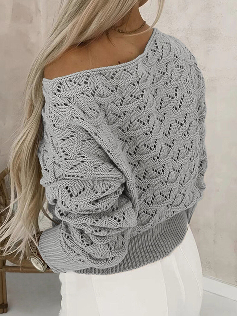 Väliskaubandus üle piiride Euroopa ja Ameerika tootjate poolt, ühe õlaga kampsun, õõnes, lahtine, moodne kootud kampsun, kevad, sügis, talv