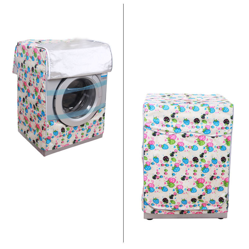 Taobao vairumtirdzniecības veļas mazgājamās mašīnas pārsegs, ūdensizturīgs, saules aizsardzības pārsegs putekļu necaurlaidīgai veļas mašīnai ar biezu cilindru, sudraba apdruka, rāvējslēdzēja aizdare