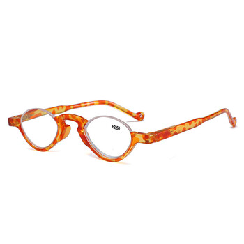 Овални очила за четене с половин рамка, модерни и младежки, цветни и удобни, с пружинни крачета, подходящи за хора на средна и по-възрастна възраст, които четат с далекогледство.