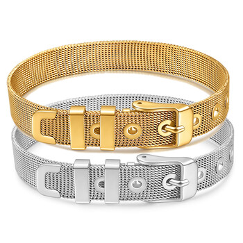 Novi europski i američki prekogranični 10 mm jednostavni modni DIY remen za sat, personalizirana narukvica od nehrđajućeg čelika