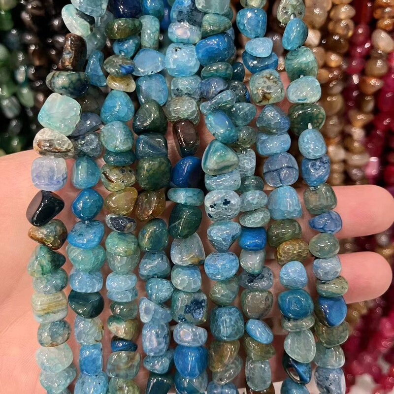 8*10 natūralaus akmens agatas su netaisyklingos formos karoliukais, palaidi karoliukai, rankų darbo pusgaminiai, didmeninė prekyba, krištolas