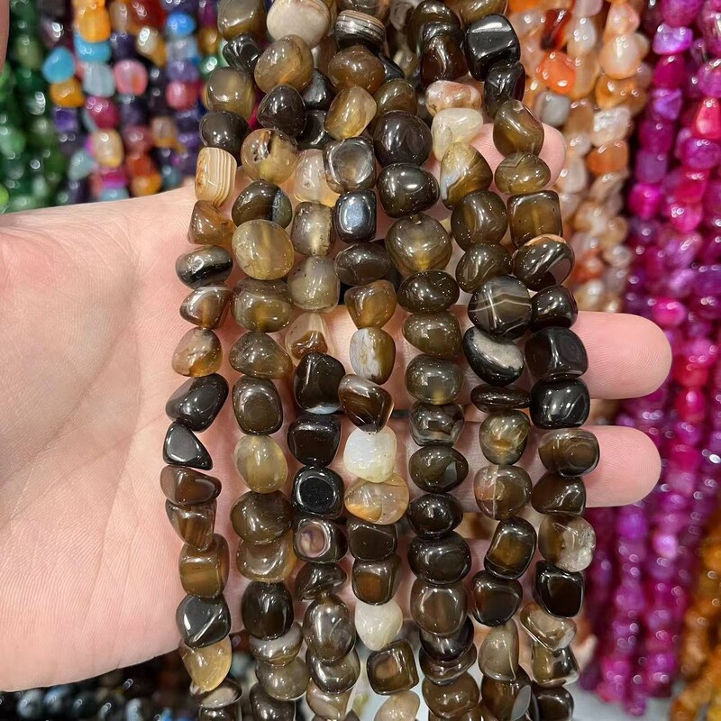 8*10 natūralaus akmens agatas su netaisyklingos formos karoliukais, palaidi karoliukai, rankų darbo pusgaminiai, didmeninė prekyba, krištolas