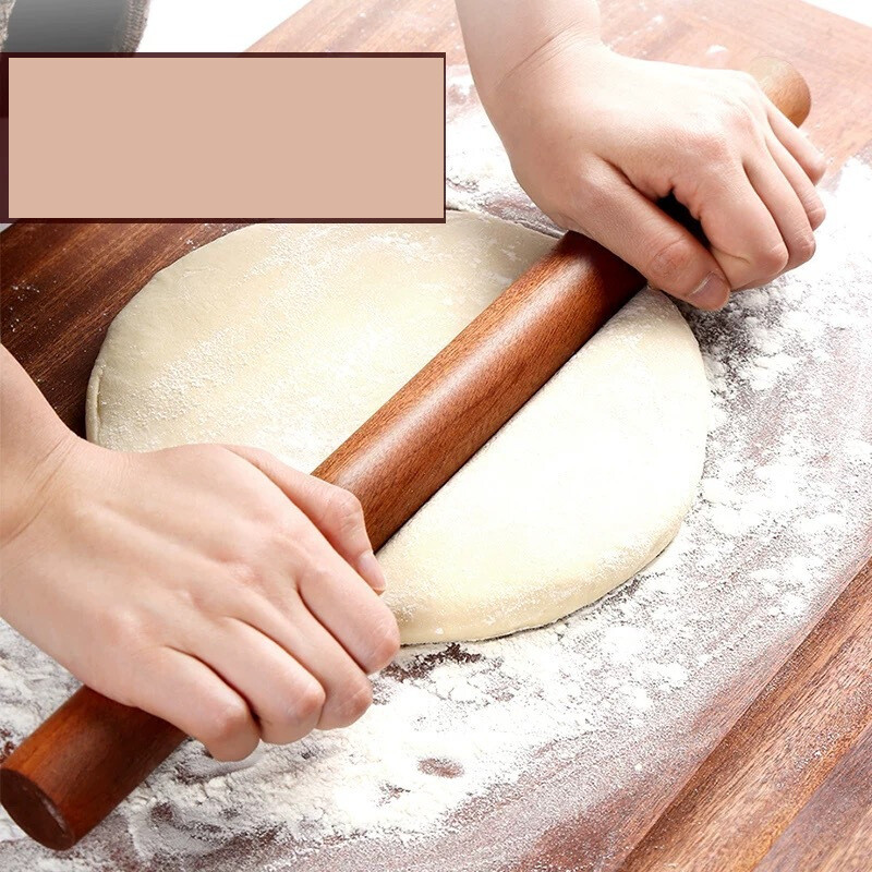 Namų dekoras, Didelis Juodo Sandalmedžio Kočėlas, Tvirtas Medinis Buitinių Koldūnų Kočėlas, Artefaktas, Mažas Dydis, Makaronų Kočėlas