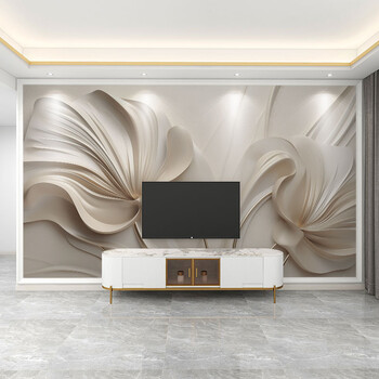 3D reljefiniai prancūziškų gėlių tapetai, televizoriaus fonas, svetainės tapetai, miegamojo tapetai, sienų danga, fototapetai