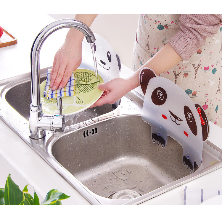 Kūrybinga virtuvės vandeniui atspari kriauklės pertvara su dvigubu siurbtuku, indų ir daržovių plovimo pertvara, apsauga nuo taškymosi