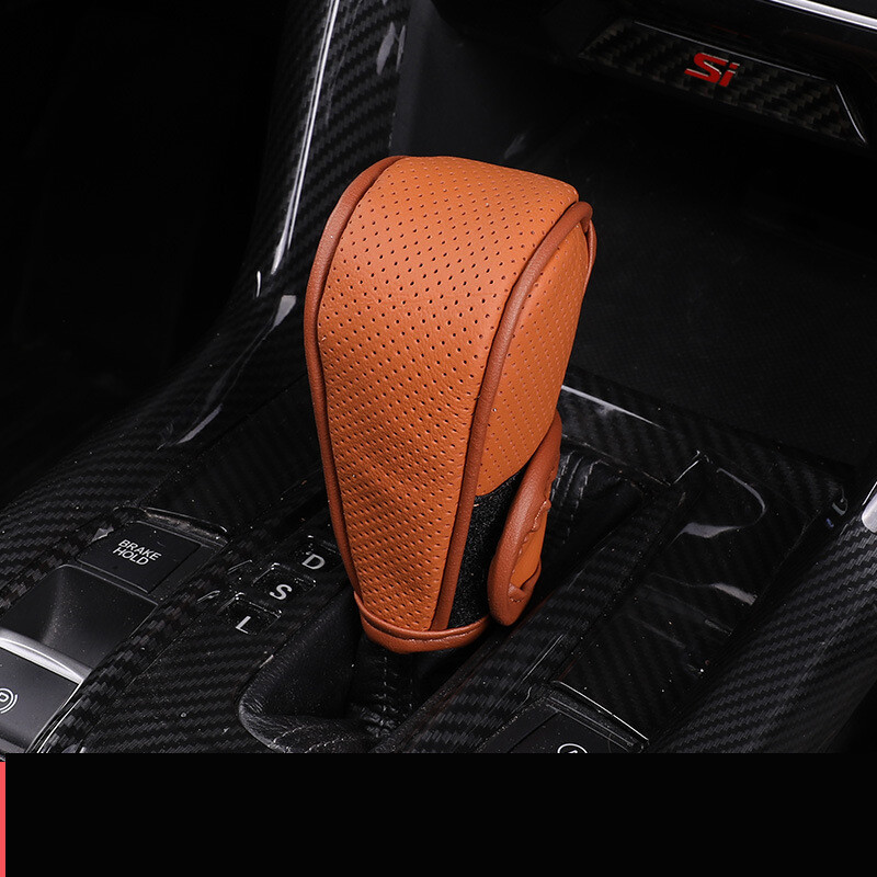 Natūralios odos pavarų perjungimo svirties dangtelis, automobilio pavarų perjungimo svirties dangtelis, mechaninė ir automatinė pavarų dėžė, universalus pavarų perjungimo svirties dangtelis, automobilio salono aksesuarai