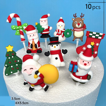 Kalėdinio torto papuošimas su kedru, 10 vnt. briedžiu, Kalėdų Seneliu, apskritimu, sniego seniu, palaiminimu, krepšiu, papuošalais, sėkme, kate, Naujaisiais metais, įskiepiu