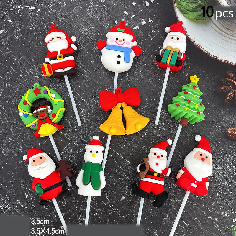 Kalėdinio torto papuošimas su kedru, 10 vnt. briedžiu, Kalėdų Seneliu, apskritimu, sniego seniu, palaiminimu, krepšiu, papuošalais, sėkme, kate, Naujaisiais metais, įskiepiu