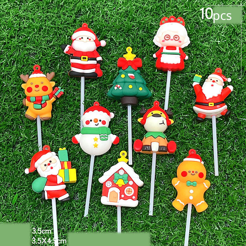 Kalėdinio torto papuošimas su kedru, 10 vnt. briedžiu, Kalėdų Seneliu, apskritimu, sniego seniu, palaiminimu, krepšiu, papuošalais, sėkme, kate, Naujaisiais metais, įskiepiu