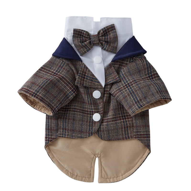 Sügisesed kaisukaru koerariided Uus polüester lipsuga mini koerakleit