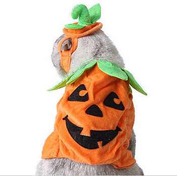 Kisállatruhák, Halloween, Tökfesztivál, Szellemfesztivál ruha, Kétrészes Tökös Kutyaruhák