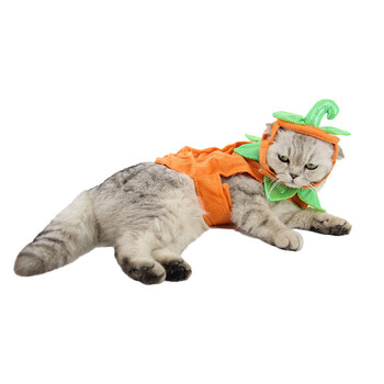 Kisállatruhák, Halloween, Tökfesztivál, Szellemfesztivál ruha, Kétrészes Tökös Kutyaruhák