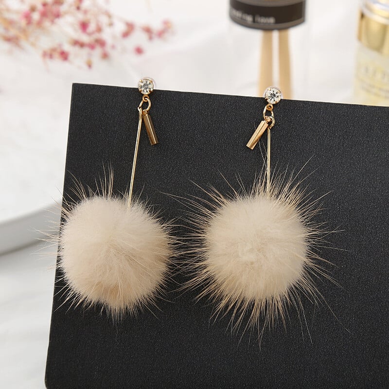 Korea disain, sügis-talvised nahkpallidega kõrvarõngad naistele 2023, uus stiil, moodne temperament, internetikuulsus, pikad nõelkõrvarõngad 