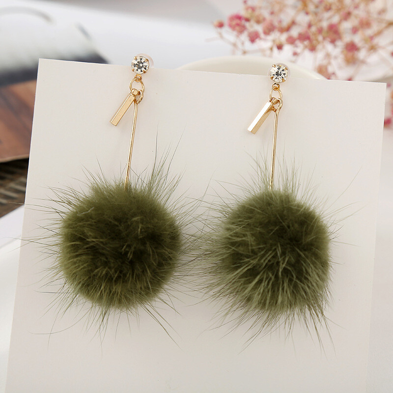 Korea disain, sügis-talvised nahkpallidega kõrvarõngad naistele 2023, uus stiil, moodne temperament, internetikuulsus, pikad nõelkõrvarõngad 